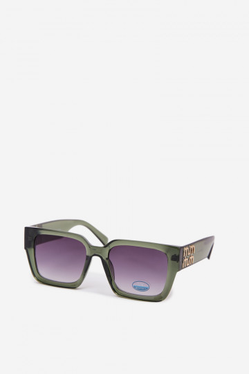 Damskie zielone okulary przeciwsłoneczne
