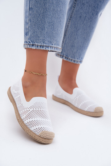 Ażurowe białe espadryle Candessa 2