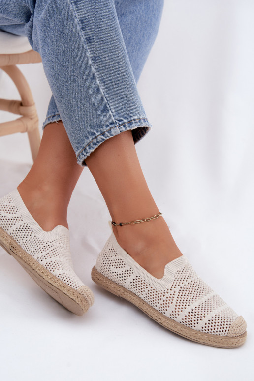Lace-up ivory espadrilles Candessa