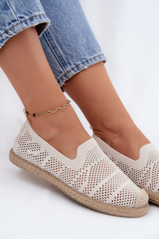 Lace-up ivory espadrilles Candessa