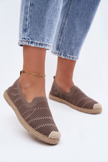 Ažūrinės chaki spalvos espadrilės Candessa