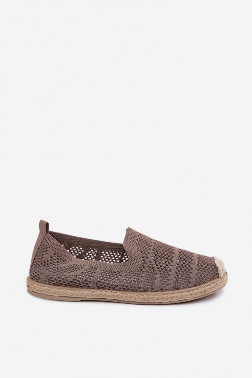 Ażurowe khaki espadryle Candessa