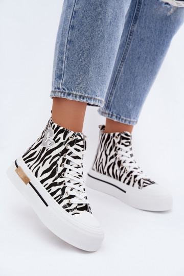 Buty sportowe z platformą Zebra Meloria 2