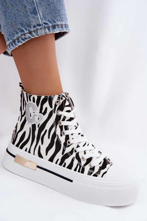 Buty sportowe z platformą Zebra Meloria