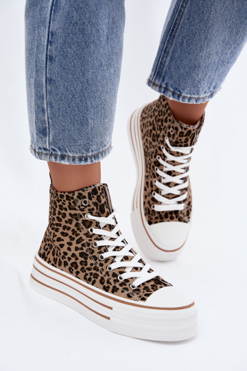 Casual shoes with ankle and leopard print Inildrose