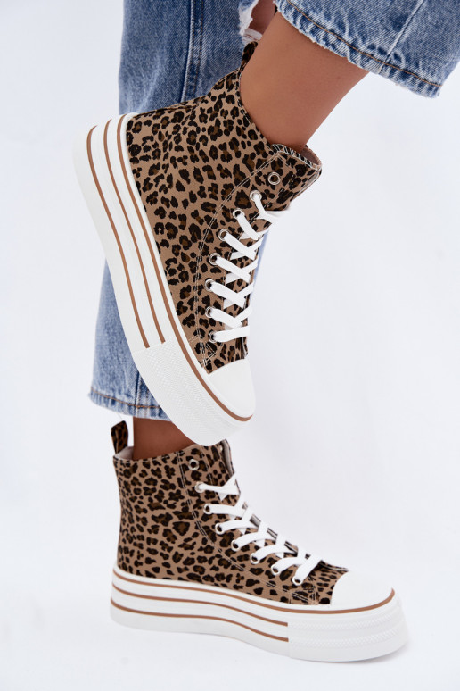 Casual shoes with ankle and leopard print Inildrose