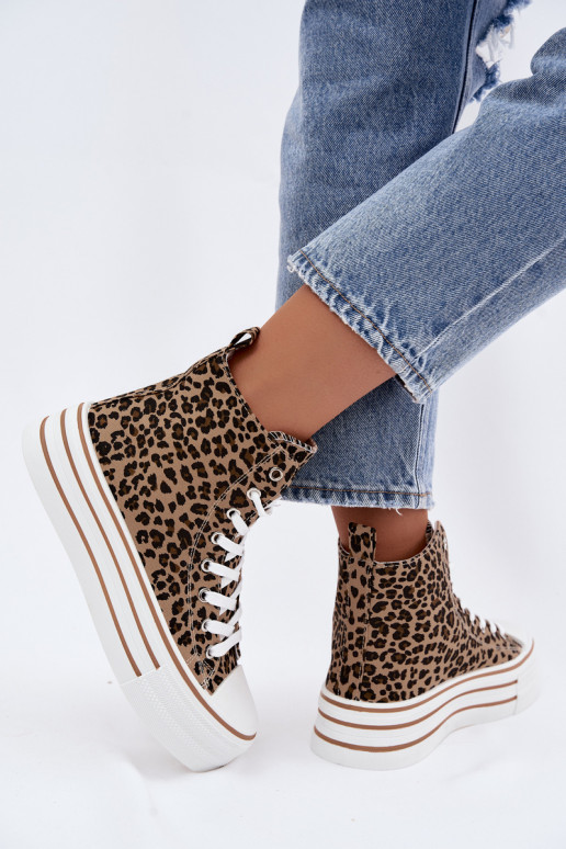 Casual shoes with ankle and leopard print Inildrose
