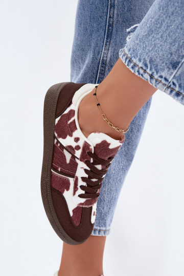 Sneakers with patches in brown Corelle