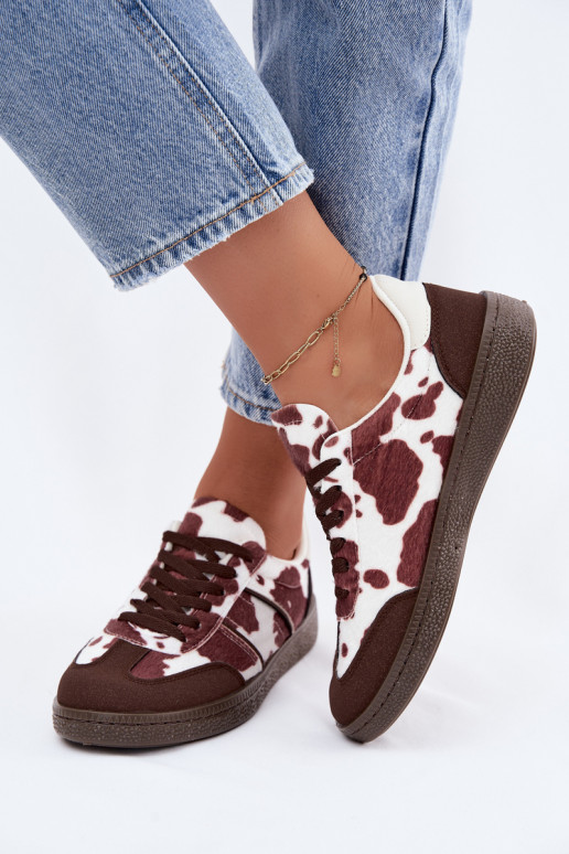 Sneakers with patches in brown Corelle