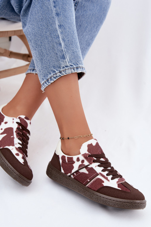 Sneakers with patches in brown Corelle