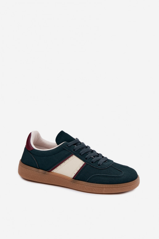 Women's sneakers in bottle green faux leather Corelle