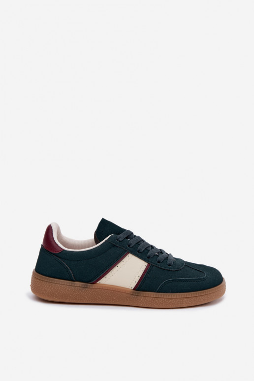 Women's sneakers in bottle green faux leather Corelle