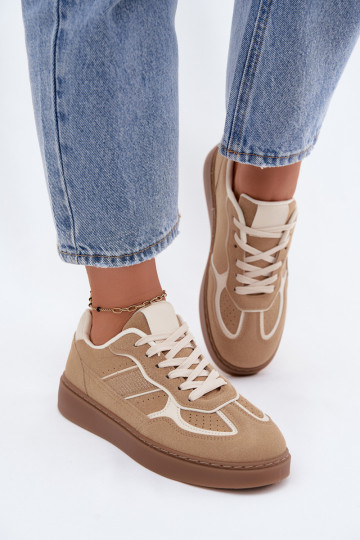 Women's low sneakers in sand color Brenelle