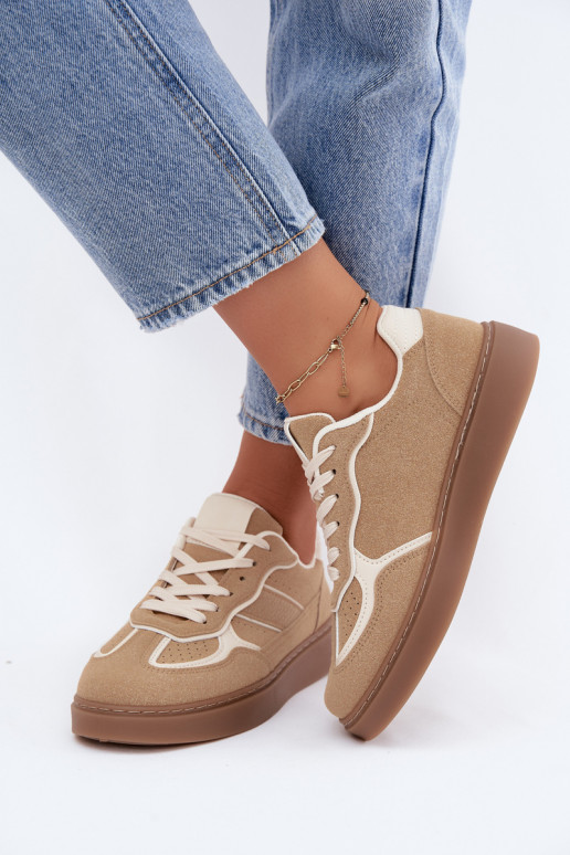 Women's low sneakers in sand color Brenelle