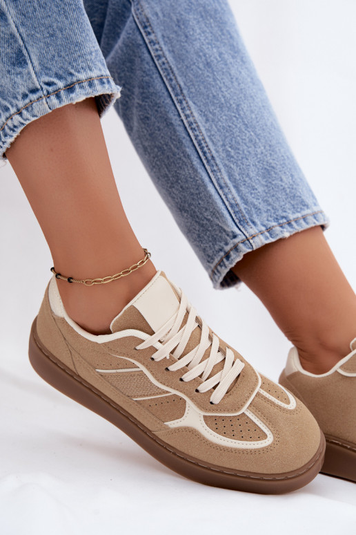 Women's low sneakers in sand color Brenelle