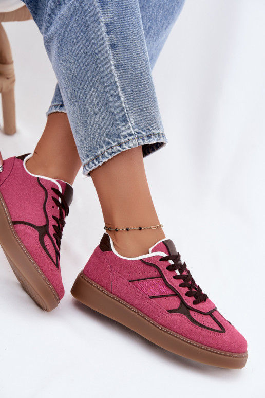 Women's low sneakers in pink color Brenelle