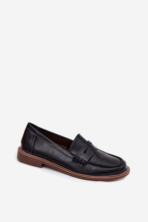 Women's loafers in black color faux leather Roslyn