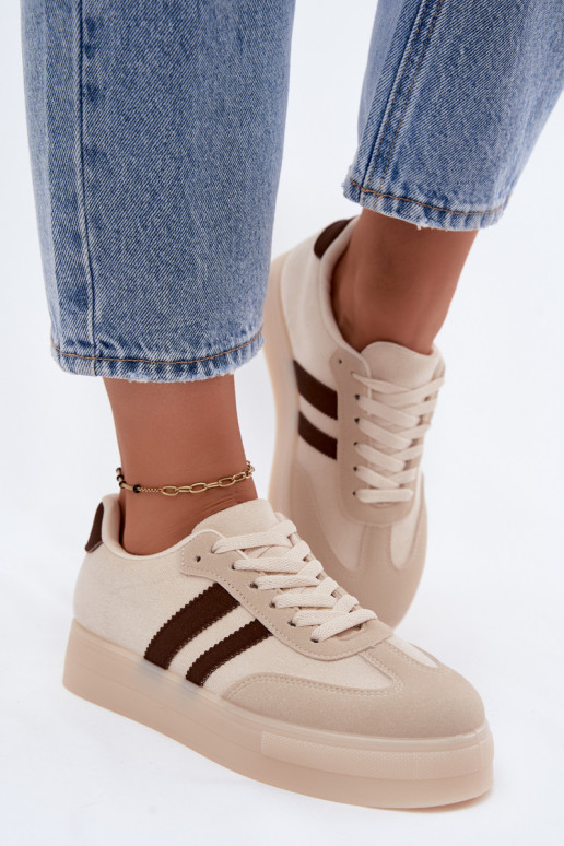 Beige platform sneakers Giselia