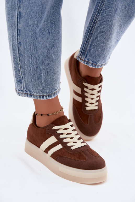 Brown platform sneakers Giselia