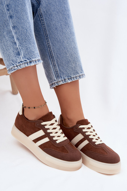 Brown platform sneakers Giselia