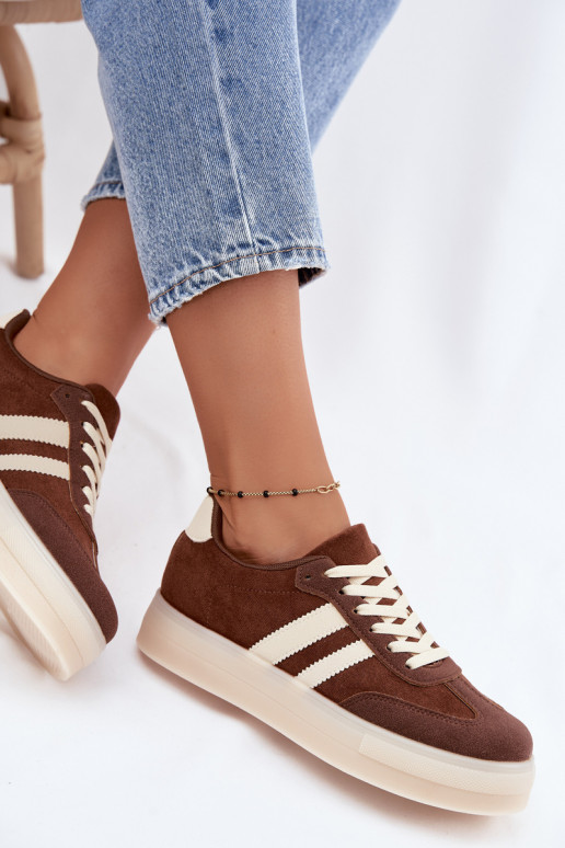 Brown platform sneakers Giselia