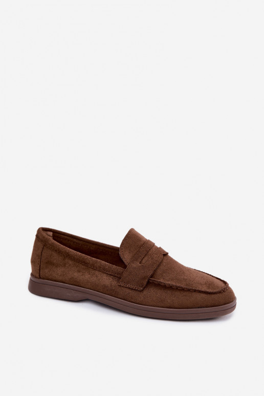 Women's faux suede moccasins CzekoladoĮe Renelia