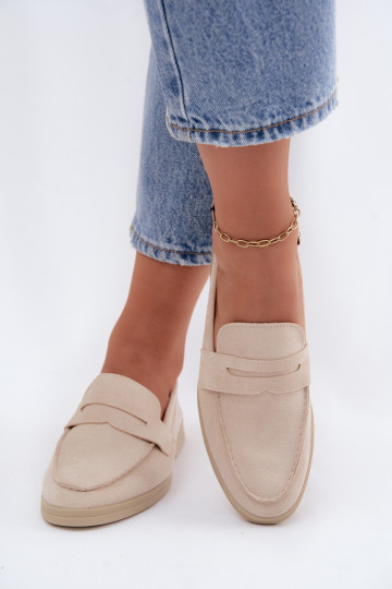 Women's faux suede moccasins beige Renelia 2