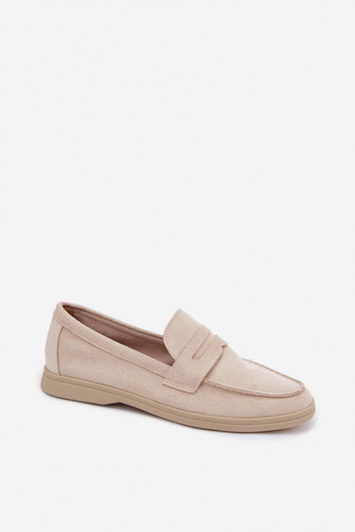 Women's faux suede moccasins beige Renelia