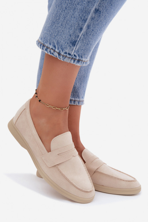 Women's faux suede moccasins beige Renelia