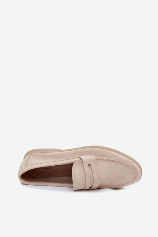 Women's faux suede moccasins beige Renelia
