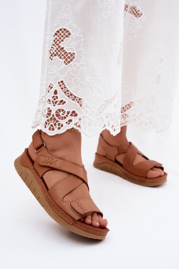Brown platform sandals Tai turiciejka L4496-29 2
