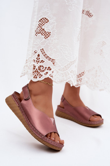 Rose gold platform sandals Tai turiciejka L7633-25