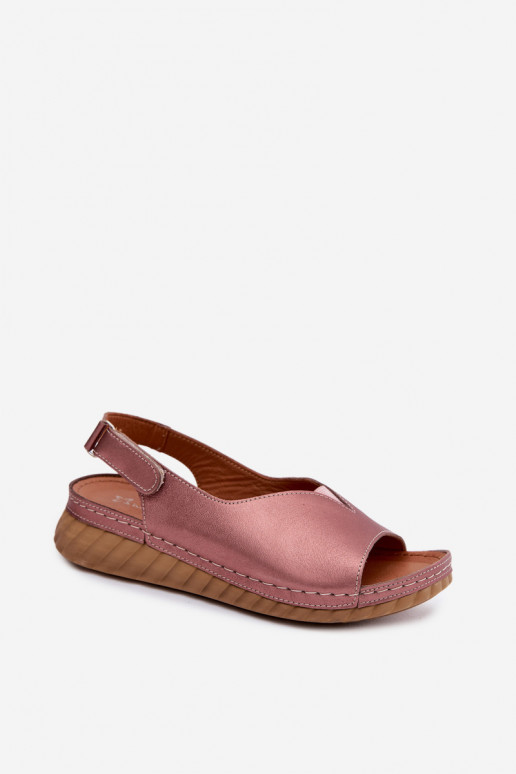 Rose gold platform sandals Tai turiciejka L7633-25