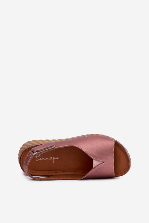 Rose gold platform sandals Tai turiciejka L7633-25