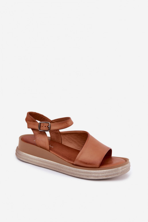 Brown platform sandals Tai turiciejka L7629-29