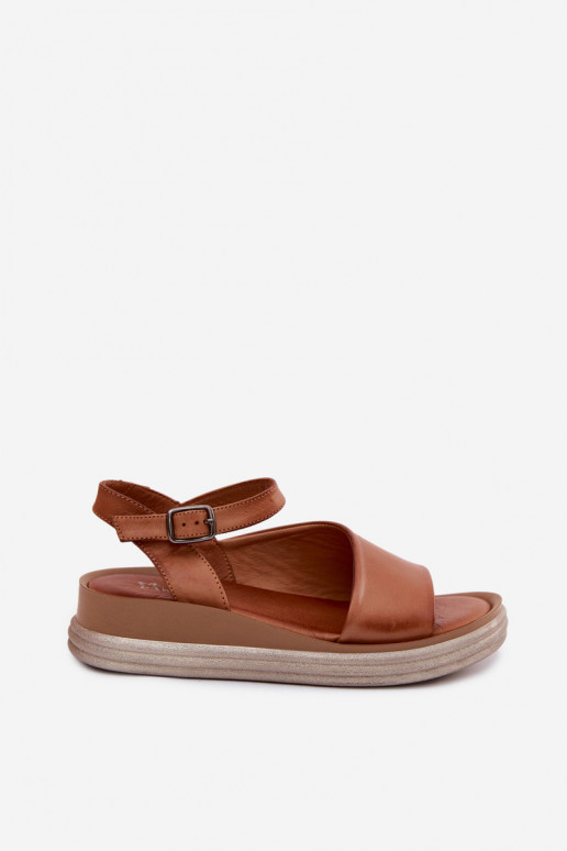 Brown platform sandals Tai turiciejka L7629-29