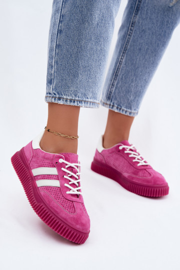 Pink suede platform sneakers Artelle 2