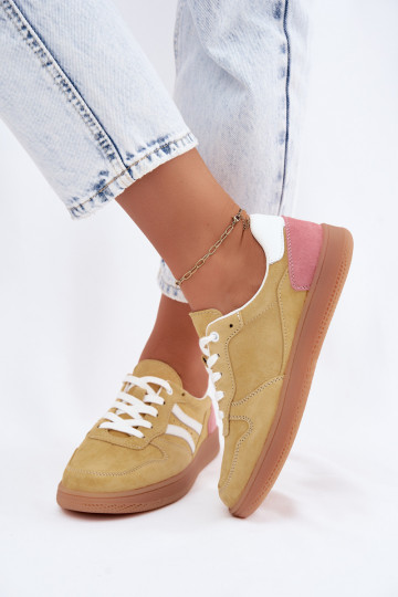 Yellow suede platform sneakers Coressa