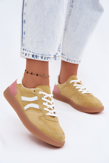 Żółte sneakersy z zamszu na platformie Coressa 2