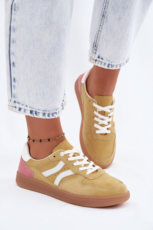 Yellow suede platform sneakers Coressa