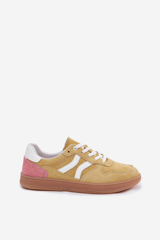 Yellow suede platform sneakers Coressa
