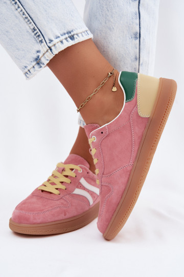 Pink suede platform sneakers Coressa 2