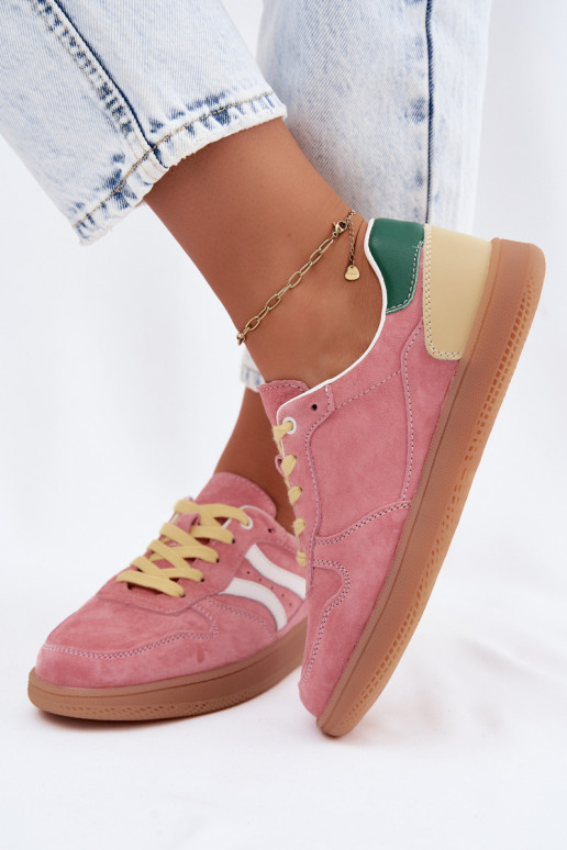 Pink suede platform sneakers Coressa