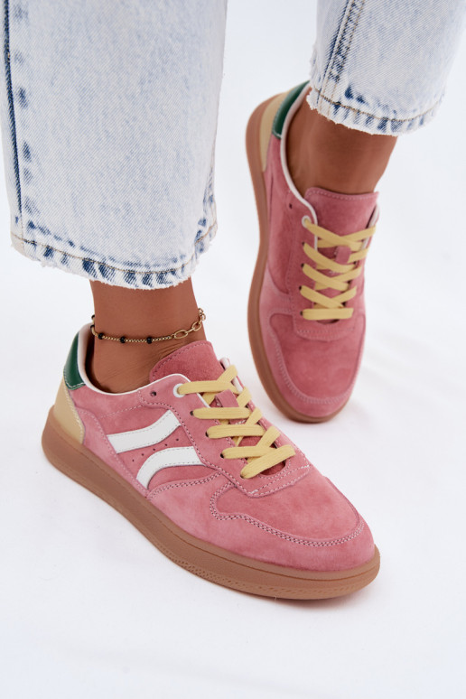 Pink suede platform sneakers Coressa