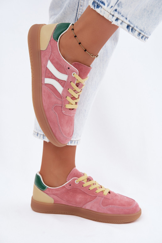 Pink suede platform sneakers Coressa