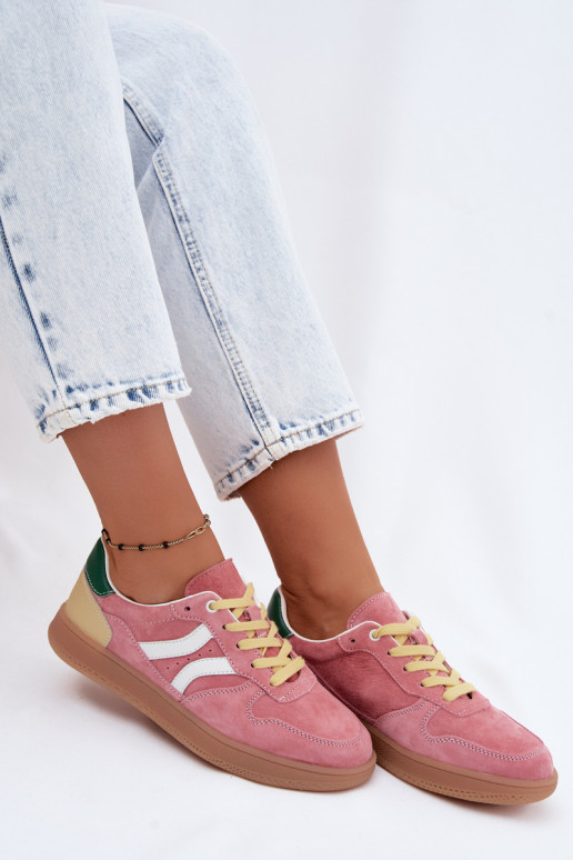 Pink suede platform sneakers Coressa