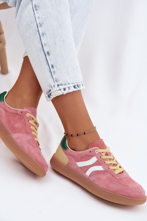 Pink suede platform sneakers Coressa