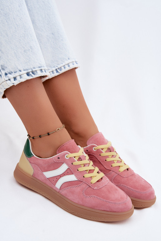 Pink suede platform sneakers Coressa