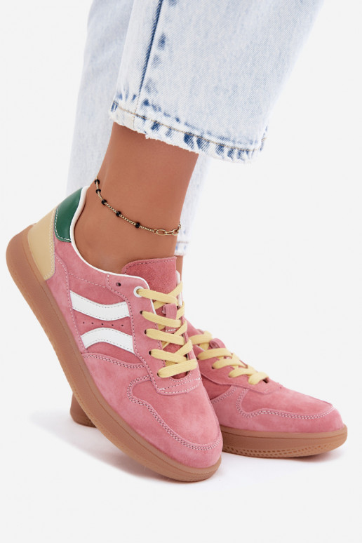 Pink suede platform sneakers Coressa