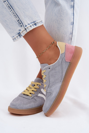 Blue suede platform sneakers Coressa 2